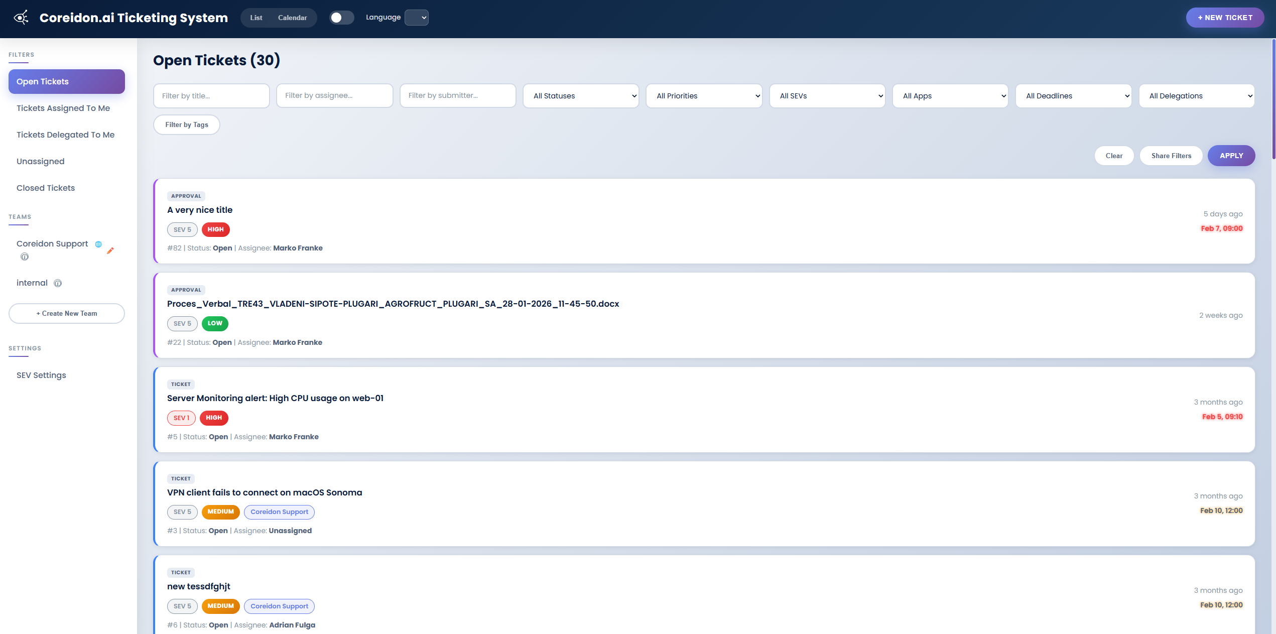 Automated Ticketing Interface